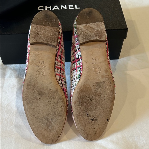 CHANEL Multicolor Tweed Ballet Flats - Picture 9 of 14